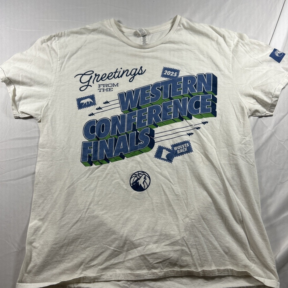 Minnesota Timberwolves 2025 NBA Western Conference Finals Playoff T-Shirt * XL